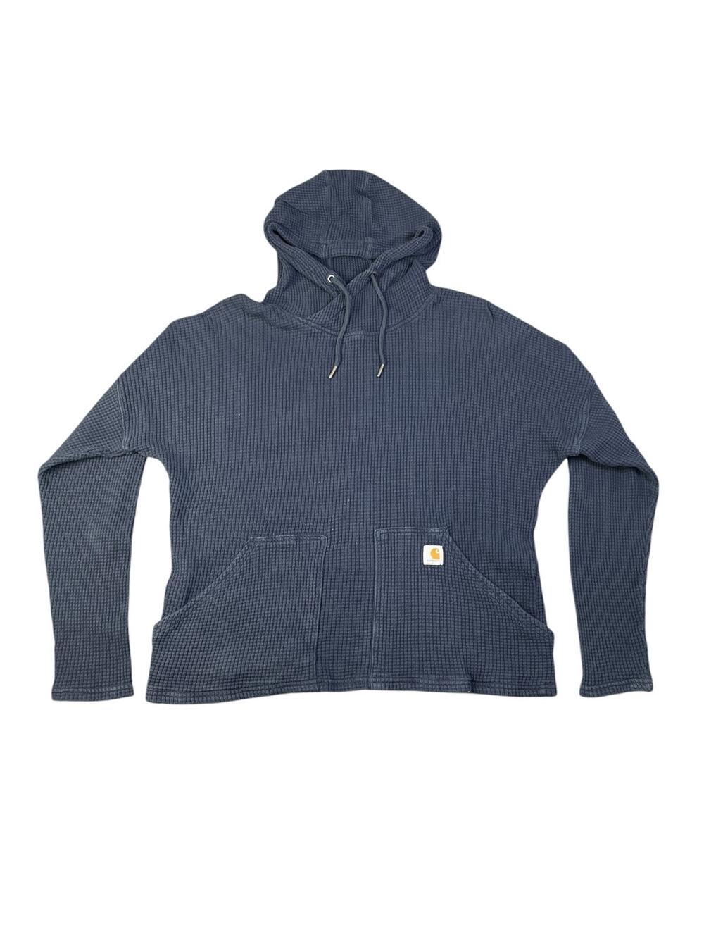 Carhartt Women’s Large Navy Blue Relaxed Fit Heavyweight L/S Hooded Thermal